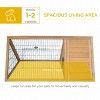 Wooden A Frame Rabbit Hutch with Outdoor Run and Ventilated Wire,Small Animal Cage for Bunny,Guinea Pig - LAOTIES - 4 of 4