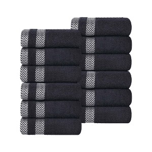 Cotton Medium Weight Face Towel Washcloth Set of 12 by Blue Nile Mills - 1 of 4