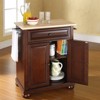 HomeStock  Alexandria Wood Top Small Portable Rolling Kitchen Island Storage Cart, Microwave Stand, White - 3 of 4