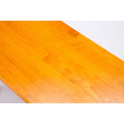 Eco-Friendly Rubberwood Shaker Style 45'' Dining Bench in Oak