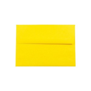 JAM Paper A7 Colored Invitation Envelopes 5.25 x 7.25 Yellow Recycled 96326 - 1 of 2