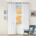 Geometric Trellis Sheer Grommet Curtain Panel Set by Blue Nile Mills