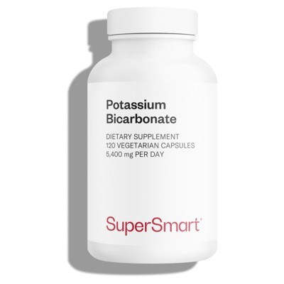 SuperSmart Potassium Bicarbonate - Electrolyte Mineral - pH Acid-Base Balance - Potassium Supplement | Non-GMO & Gluten Free - 120 Vegetarian Capsules
