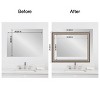 Amanti Art Mirror Makeover Bathroom Mirror Frame Border Kit  - Fully Assembled Peel and Stick Frame - Mirror NOT Included - Lyla Ornate Silver Trim - 4 of 4