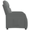 vidaXL Recliner Dark Gray Fabric - 4 of 4
