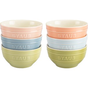 Staub Ceramic 6-pc 4.75-inch Small Universal Bowl Macaron Pastel Colors - 1 of 4