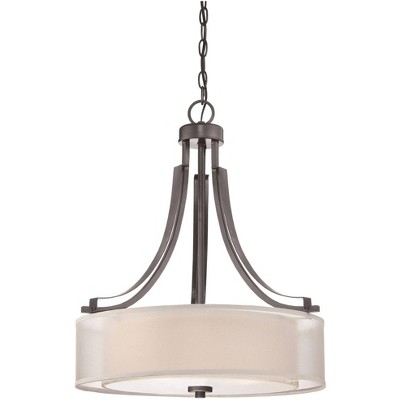 Minka Lavery Minka Parsons Studio 20 1/2" Wide Smoked Iron Drum Pendant Light