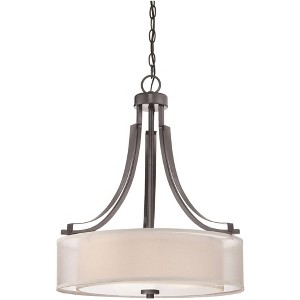 Minka Lavery Minka Parsons Studio 20 1/2" Wide Smoked Iron Drum Pendant Light - 1 of 1