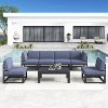 LayinSun 7-Piece Large Outdoor Modular L-Shaped Sectional Set with Coffee Table - 2 of 4
