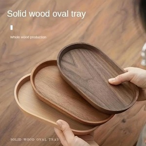 1Pcs LDQ Elegant Wood Service Tray -Japanese Style, space Saving Design forFood and Beverage Service - Perfect forHome Decor and Kitchen - 1 of 4