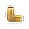 Unique Bargains Brass HVAC Flare 90 Degree Elbow Pipe Adapter Connectors with Nuts - 2 of 4