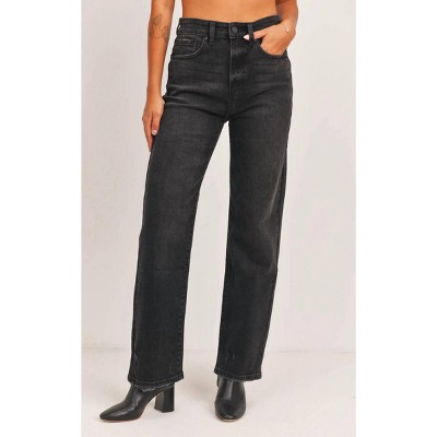Women's Clean Straight Jeans - JUST BLACK DENIM