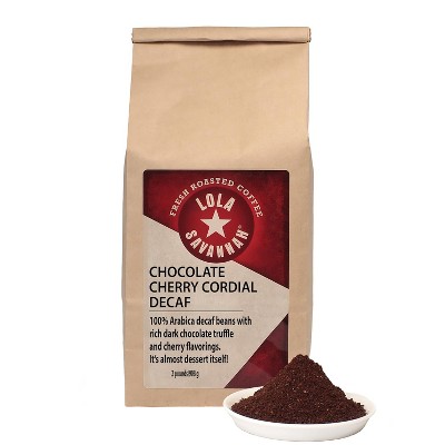 Lola Savannah Chocolate Cherry Cordial Ground Decaf Coffee - 32oz