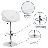 Emma and Oliver Barrel Back Swivel Adjustable Height Barstool with Chrome Base - 3 of 4