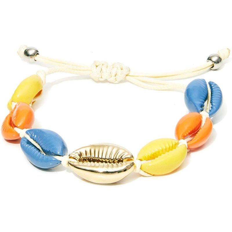 Zodaca Set of 2 Natural Puka Shell Choker Necklace & Bracelet for Women Girls, Beach Nautical Jewelry Accessories, 4 of 7