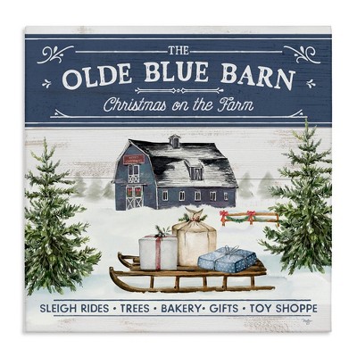 Stupell Industries Christmas on Farm Phrase, 17" x 17"