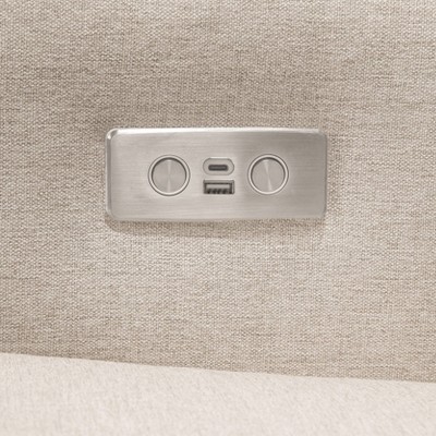 Sigi Sustainable Beach Wood Recliner with USB and Glide Feature