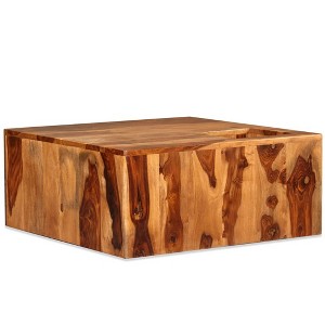 vidaXL Coffee Table Solid Acacia Wood 27.6"x27.6"x11.8" - 1 of 4
