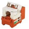 Monoprice Cat5e Punch Down Keystone Jack for 22-24AWG Solid Wire, Orange - 3 of 4
