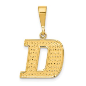 Black Bow Jewelry 14k Yellow Gold, Ashley Collection, Textured Initial D Pendant - 1 of 4