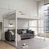 Hotraffy Metal Loft Bed, with Safety Guard Rails & Flat Ladder - 2 of 4