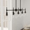 Hunter Fan Xidane with Clear Glass 5-Light Linear Kitchen Island Chandelier Ceiling Light Fixture Matte Black - 3 of 4