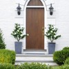 Artificial Topiary Trees with Metal Stakes, UV-Resistant PE Fake Plants with Flowers - 2 of 4