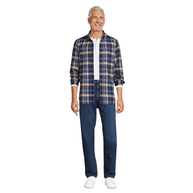 Lands' End Men's Recover 5 Pocket Traditional Fit Comfort Waist Denim Jeans, 5 of 6