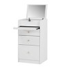 Syemin Vanity Tables Small Vanity Desk with Mirror, Makeup Vanitys Set with Chair, Mini Space Saving Cute Dressing Table, White, 19.68"*15.74"*35.43" - 2 of 4