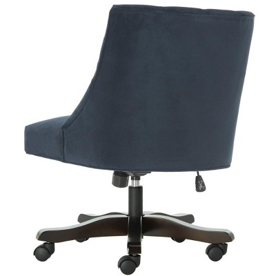 Transitional Soho Navy Velvet Tufted Adjustable Desk Chair