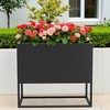 MAYEERTY Planter Box Iron Black Rectangle 36x9x9in - 2 of 4