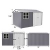 10x8 FT Large Outdoor Metal Storage Shed with Sloped Roof, Weather-Resistant Tool Shed with Vents for Backyard or Garden–The Pop Home - 4 of 4
