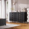 Modern 8-Drawer Dresser 55" Wide - Sturdy Wooden Chest with Metal Handles & Anti-Tip Design | Multi-Room Storage Organizer - 4 of 4