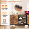 Gikpal Dresser TV Stand for 50 inch TV, Wide Dressers & Chests of Drawers with Charging Station & 4 PU Drawers Storage, Console Sofa Table for Bedroom - 3 of 4