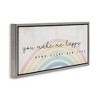 Stupell Industries Happy Phrase Rustic Rainbow Floating Frame Canvas Art - 2 of 4