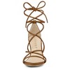 Allegra K Women's Back to College Strappy Straps Lace Up Chunky Heel Sandals - 2 of 4