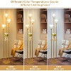 Aortzio 66.1"H Modern Gold Floor Lamps with Table&Crystal Shade,NO Bulbs - 3 of 4