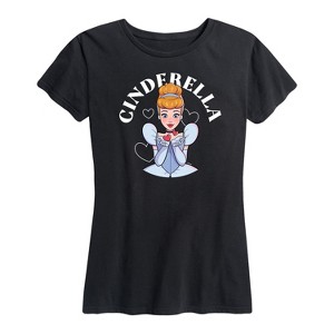 Women's - Disney Princess - Cinderella Kiss Short Sleeve Graphic T-Shirt - 1 of 4