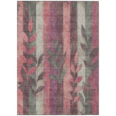 HomeRoots 9' X 12' Blush And Pale Aqua Floral Washable Indoor Outdoor Area Rug