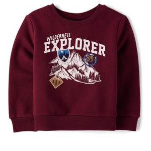 The Children's Place Toddler Boys Active Long Sleeve Embroidered Patch Premium Fleece Sweatshirt - 1 of 3