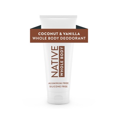 Native Aluminum Free Whole Body Deodorant Cream - Coconut & Vanilla - 3oz