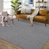 10'× 13' Washable Large Area Rug, Non-Slip, Low Pile, Modern Solid Grey, Stain Resistant Carpet for Living Room, Bedroom, Home Office - 2 of 4