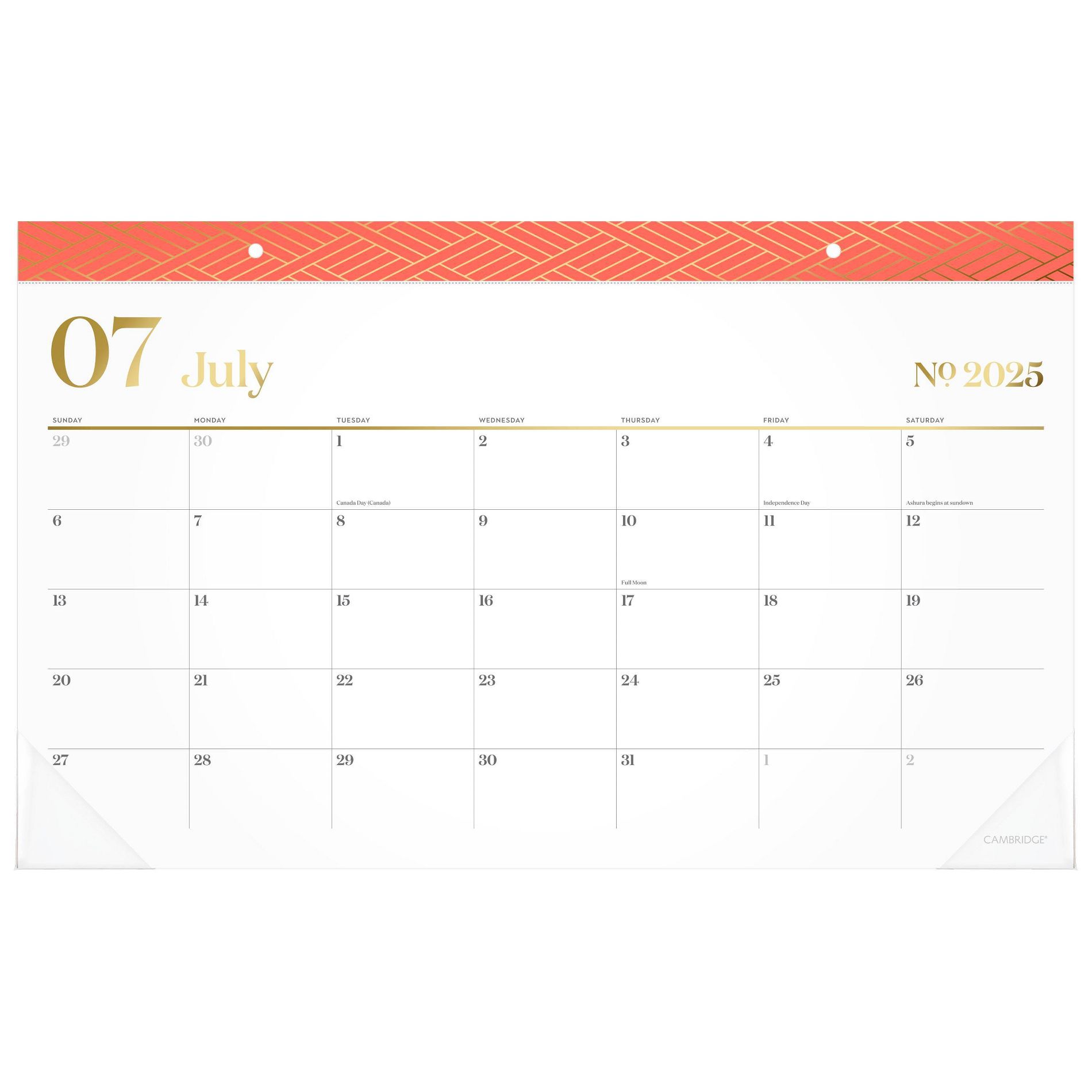 Cambridge Workstyle Compact Deskpad July 2025 to June 2026