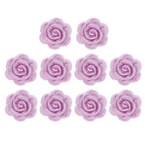 Unique Bargains Iron On Durable DIY Clothing Flower Lace Embroidery Applique 10 Pcs - 1 of 4