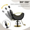 360°Swivel Barber Chair Salon Chair, Height Adjustable Reclining Barber Chair, Spa Beauty Equipment, Heavy Duty Swivel Styling Chair - 4 of 4