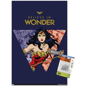 Trends International Wonder Woman - Believe in Wonder Unframed Wall Poster Prints - 1 of 4