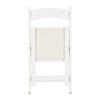 SKRAN Set of 4 Upholstered Folding Chair, Solid Wood Frame, Ergonomically Designed Back and Cushion for Kitchen, Restaurant - 4 of 4
