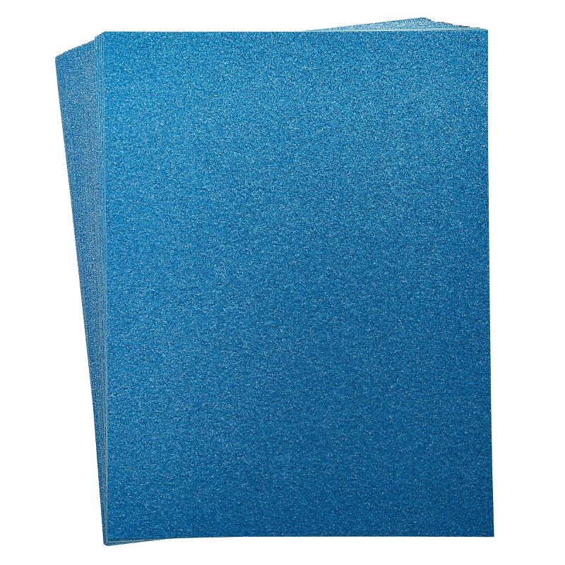 Bright Creations 30 Sheets Double-Sided Light Blue Glitter Cardstock Paper for DIY Crafts, Card Making, Invitations, 300GSM, 8.5 x 11 In, 1 of 9