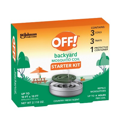 OFF! Mosquito Repellent Outdoor Coil Starter - 100 Sq Ft Coverage, 4hr Duration