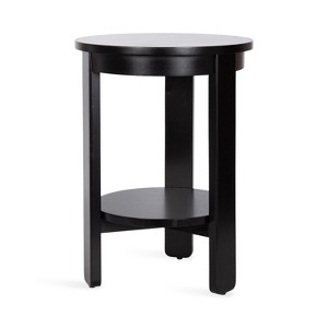 Kate and Laurel Foxford Round Wood Side Table, 16x16x23, Black - 1 of 4